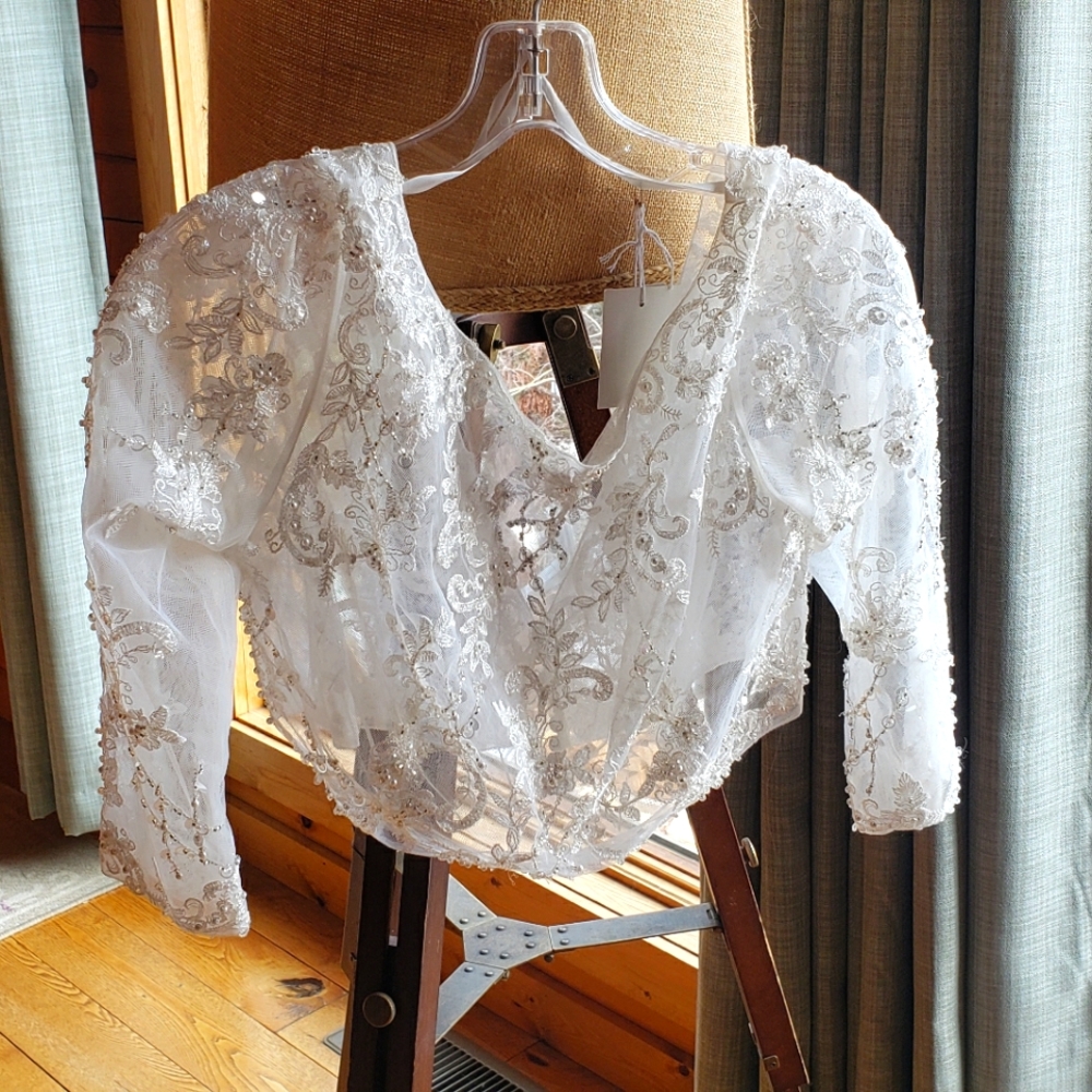 Wedding Jacket bolero sequened tulle